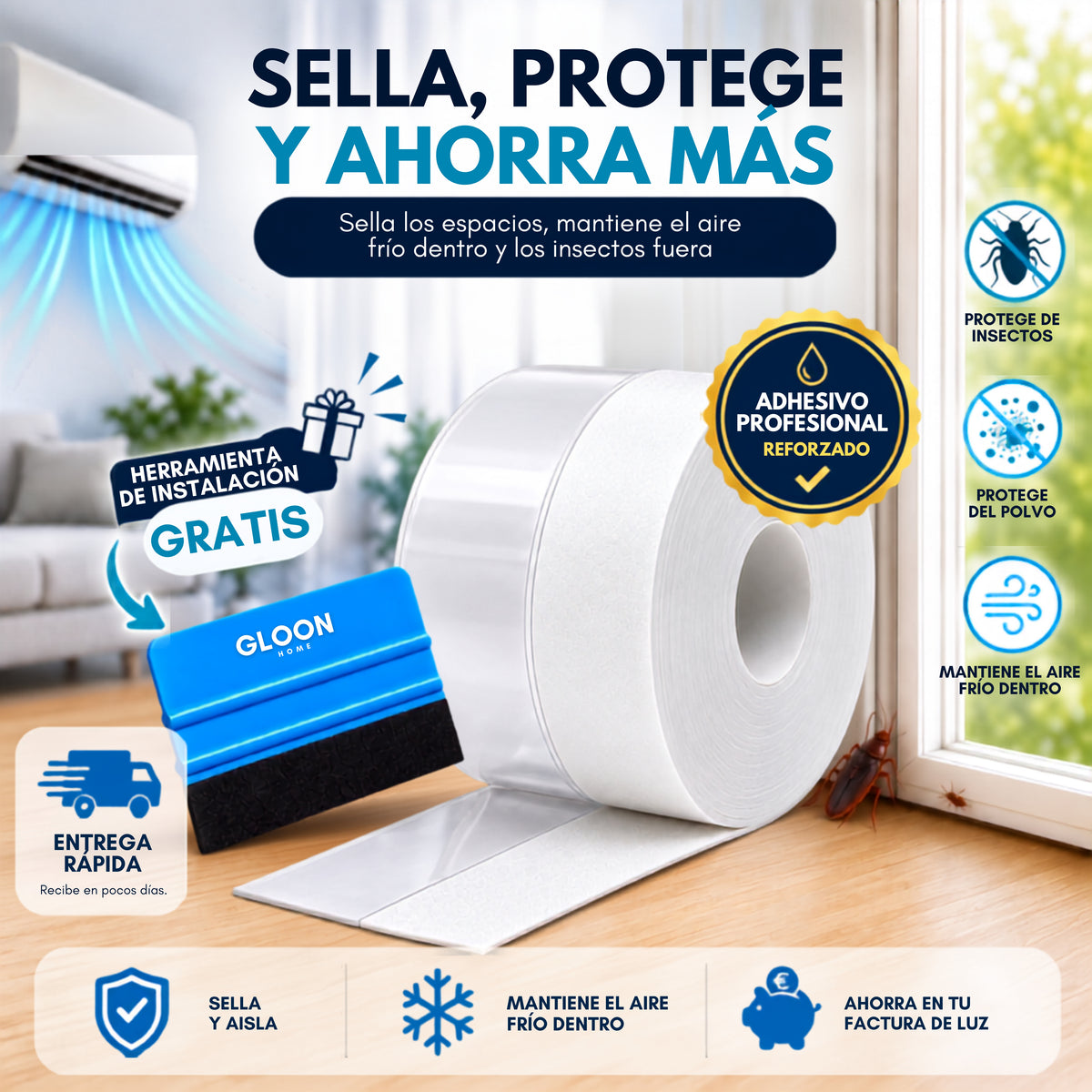 Gloon Burlete autoadhesivo premium